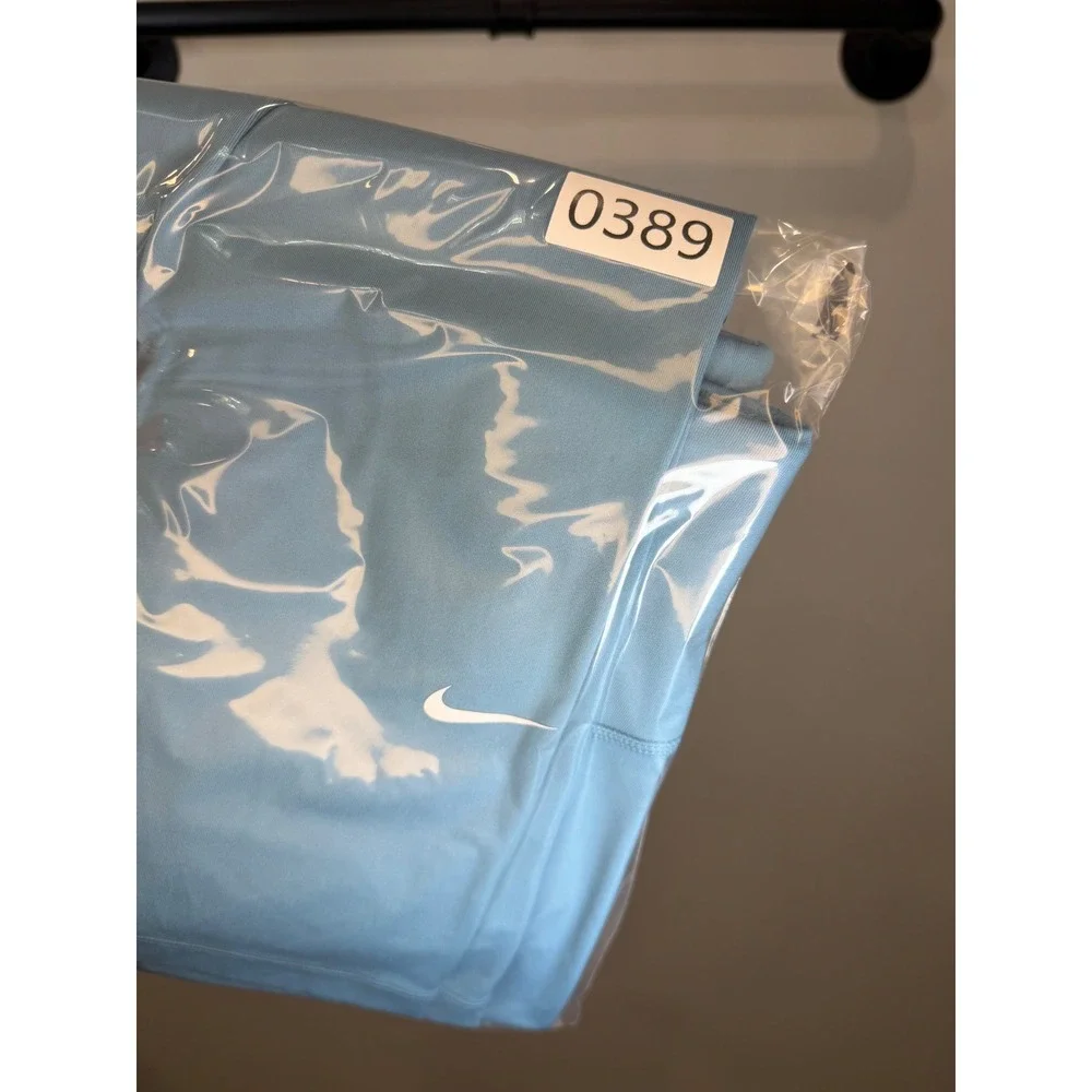 Nike Dri-FIT Womens 1X Light Blue High Rise Athletic Performance Leggings 0389